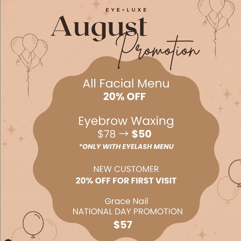 EYE LUXE August Promotion 2022